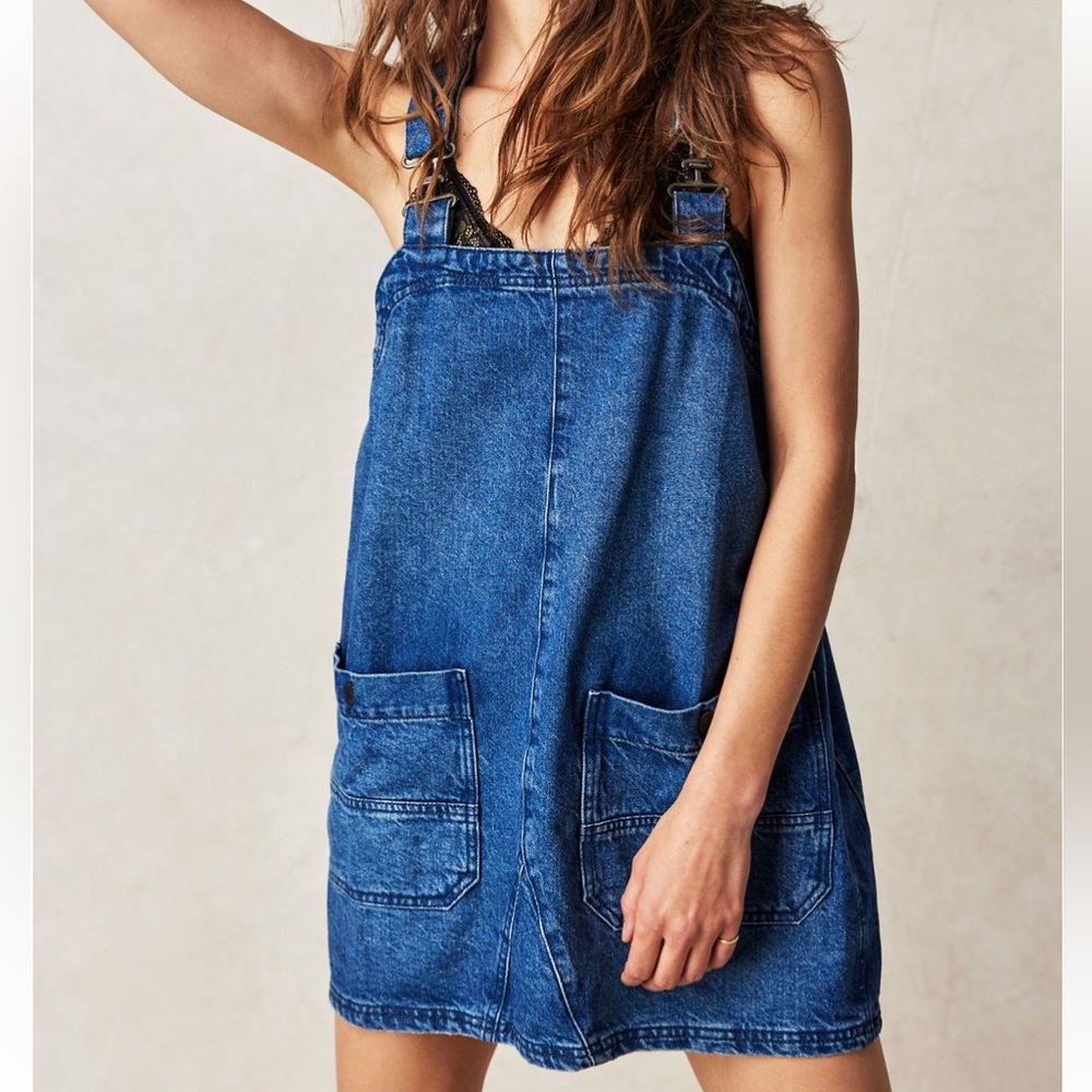 Free People Blue Denim Mini Dress